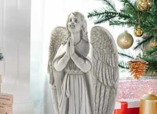 Divine Guidance Praying Angel Statue